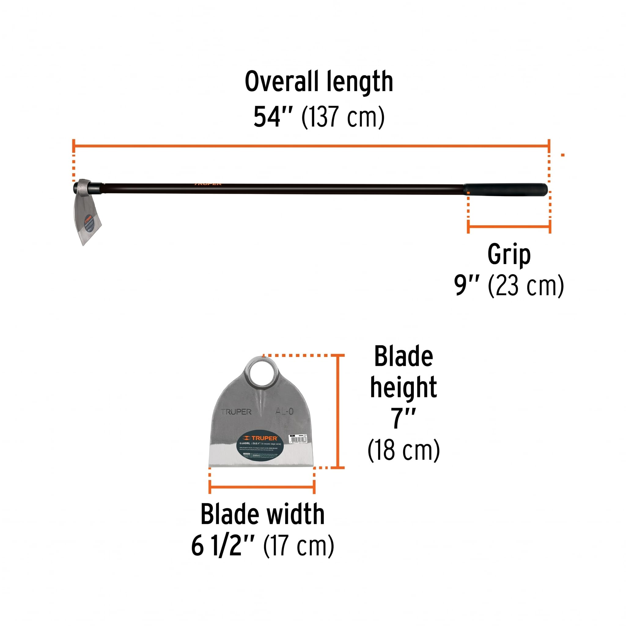 Amazon.com: Truper Lane No. 0 Field Hoe, 1.6 lb Forged Steel Head